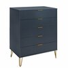 Manhattan Comfort DUMBO 5-Drawer Tall Dresser in Midnight Blue DR002-MB